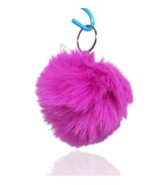 Peluş Ponpon Anahtarlık Pembe