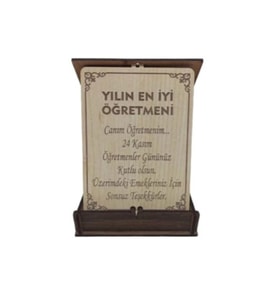 Öğretmenler Günü Hediyesi Ahşap Plaket