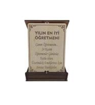 Öğretmenler Günü Hediyesi Ahşap Plaket