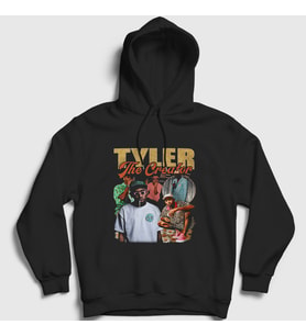 Presmono Unisex Siyah Poster Tyler The Creator Kapüşonlu Sweatshirt 492753tt