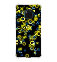 PrintiFy Huawei Mate 20 Pro Uyumlu Köşe Korumalı Semboller Tasarımlı Şeffaf Silikon Kılıf