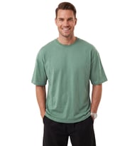 DeepSEA Erkek %100 Pamuk Oversize Geniş Kesim Bisiklet Yaka Basic Beyaz Tişört 2604362