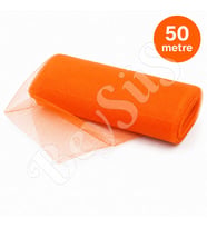 Süsleme Tülü Turuncu Kristal Tül 50 m