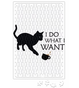 I Do What I Want Ne İstersem Onu Yaparım Kedi Puzzle
