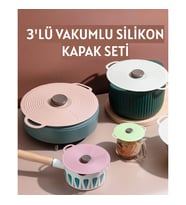 3'lü Vakumlu Silikon Kapak Seti (Çok Renkli)