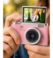Profesyonel Çekim İçin 48 MP Kamera 18x Zoom Flip Ekran Dijital Kamera