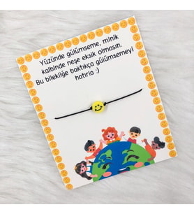 5 Adet Gülen Emoji Gülümseme Bilekliği