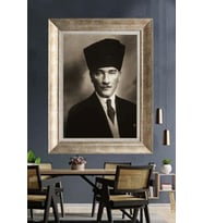 Gümüş Çerçeveli Atatürk Tablo za303
