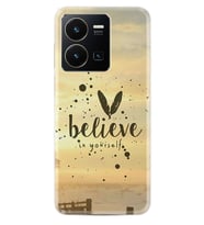 Vivo Y22 Kılıf Resimli Desenli Baskılı Silikon Belive in Yourself 1316