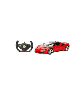 1:14 Ferrari SF90 Stradale Işıklı Uzaktan Kumandalı Araba 34 cm – Kırmızı Lisanslı RC Araç (Çok Renkli)