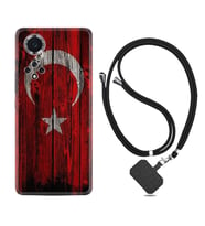Huawei Nova Y70 Y90 Nova 9 SE  Kılıf Boyun Askılı Silikon Şanlı Türk Bayrağı 2 1317