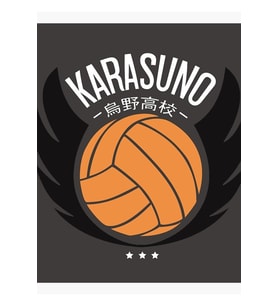 Karasuno Takımı Logosu Tablo Ahşap Poster Dekoratif