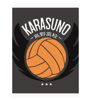 Karasuno Takımı Logosu Tablo Ahşap Poster Dekoratif
