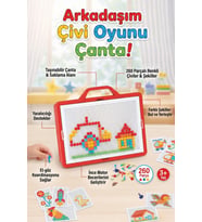 Arkadaşım Çantalı Çivi Oyunu 260 Parça Eğitici Mozaik Puzzle Seti 3+ Yaş