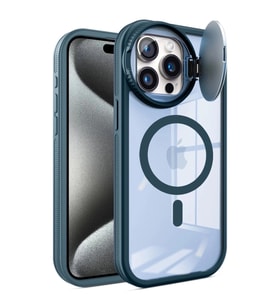 İphone 15 Pro Max Kılıf Teleskop Lens Magsafe  Kapak - Lacivert