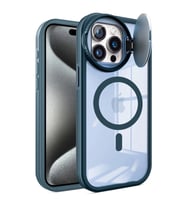 İphone 15 Pro Max Kılıf Teleskop Lens Magsafe  Kapak - Lacivert