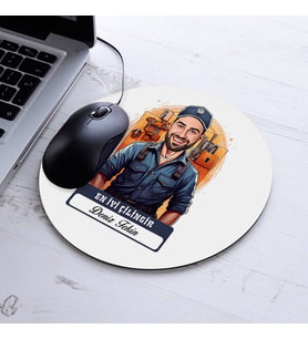 Kişiye Özel Hediye Karikatürlü En Yakışıklı Çilingir Mousepad