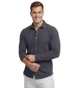DeepSEA Yeşil Slim Fit Örme Kumaş Likralı Erkek Gömlek – Nefes Alan Esnek ve Modern Tasarım 2602604