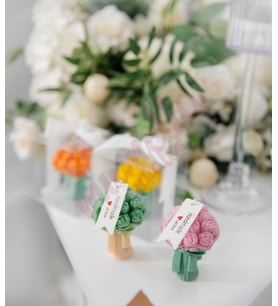 Mumelia Candles Gül Buket - Doğal Soya Kutulu Hediyelik Mum - 15 Adet