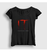 Presmono Kadın Siyah Chapter Two Pennywise Stephen King It T-Shirt 370662tt