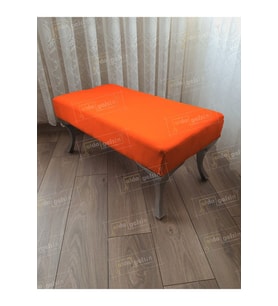 Ayak Ucu Kapı Önü Antre Düz Bench Puf Orta Sehpa Gümüş Ayak 120 cm (Çok Renkli)