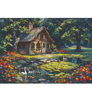 Nova Puzzle 1000 Parça Ördekler ve Küçük Kulübe Yetişkin Puzzle - 41211