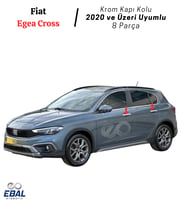 Fiat Egea Cross Krom Kapı Kolu - Paslanmaz Çelik - 8 Parça (2020+) (Gümüş)
