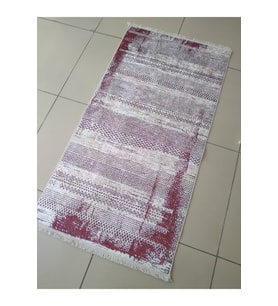EVALİFE 8069 BEJ KAYMAZ DERİ TABAN HALI 80X150 CM