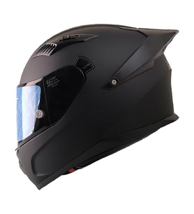 Motosiklet Kask Ece 22.R06 Double Vizörlü Full Face Spoiler Motor Kaskı Mat Black