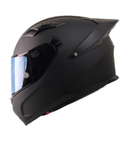 Motosiklet Kask Ece 22.R06 Double Vizörlü Full Face Spoiler Motor Kaskı Mat Black
