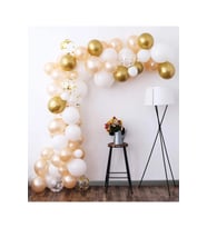 Beyaz Altın Balon Garland Kiti