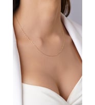 14 Ayar Altın Baby Singapur Zincir Kolye 0.75 mm (Rose)
