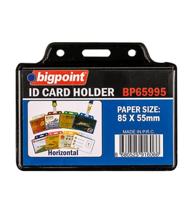 Bigpoint Kart Poşeti Yatay Siyah 85x55mm x 10 Adet (Renksiz)