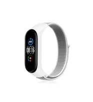 Mi Band 4 Hasırlı Cırtcırtlı Kordon - Beyaz