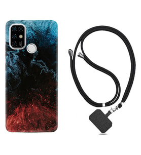 Casper E30 F20 X20 Kılıf Boyun Askılı Silikon Red Blue Black Abstact 1386