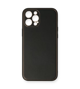 Apple İphone 12 Pro Kılıf Coco Deri Silikon Kapak - Siyah