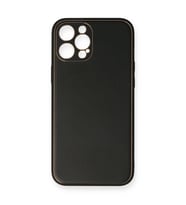 Apple İphone 12 Pro Kılıf Coco Deri Silikon Kapak - Siyah