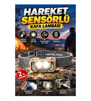 Sensörlü Şarj Edilebilir LED Kafa Lambası – 45° Ayarlanabilir Işık Açısı
