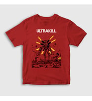 Presmono Unisex Çocuk Kırmızı Poster V2 Ultrakill T-Shirt 529262tt