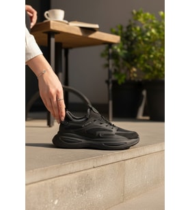 Enoch Erkek Günlük Spor Ayakkabı Kalın Tabanlı Sneaker Dalgalı Yan Tasarım ve Fileli Sokak Modeli