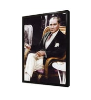 Atatürk Türk Kahvesi ve Sigara İçerken Çerçeveli Mdf Tablo