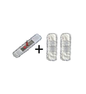 Yumuşak Mikrofiber Mop Takımı 80 cm ve 2 Yedekli, Temizlik Kolaylığı
