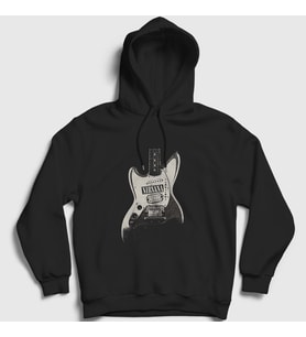 Presmono Unisex Siyah Guitar Nirvana Kapüşonlu Sweatshirt 99381tt