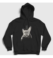 Presmono Unisex Siyah Guitar Nirvana Kapüşonlu Sweatshirt 99381tt