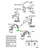 Toyota Corolla Ön Çamurluk Davlumbazı Sağ 2000-2002 (Oem No:  5387512280)