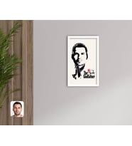 BK Gift Kişiye Özel Godfather Baba Tasarımlı Dekoratif Ahşap Beyaz Çerçeveli Tablo-6