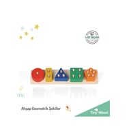 Ahşap 5 Li Geometrik Şekiller