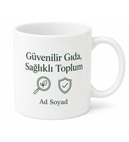 Gıda Denetmenine Hediye Hijyen Kontrolü Güvenilir Gıda Sağlıklı Tüketim Kupa Bardak