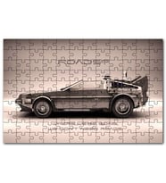 Cakapuzzle Geleceğe Dönüş Otomobili Puzzle Yapboz MDF (Ahşap) (120 Parça)
