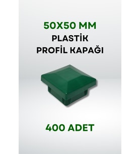 Plastik Profil Kapağı 50x50 MM (400 Adet) (Yeşil)